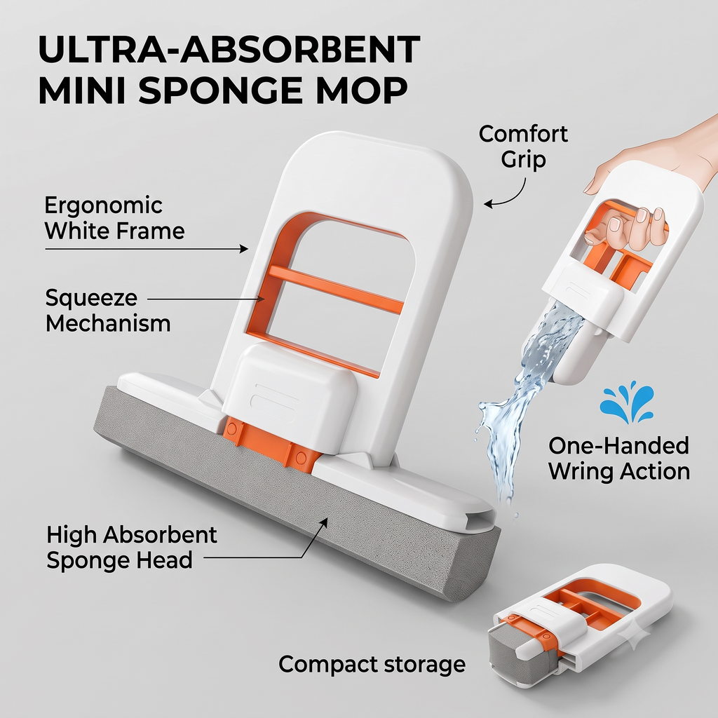 Homevex Portable Mini Squeeze Mop