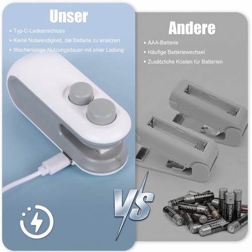 Homevex 2-in-1 Rechargeable Mini Bag Sealer & Cutter