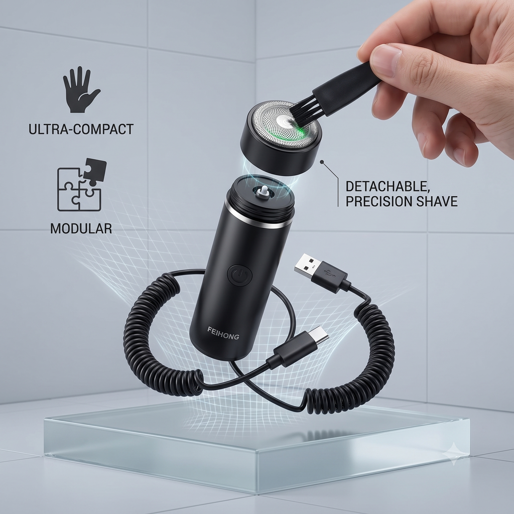 Homevex Pocket Shave – Portable USB Electric Razor